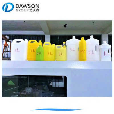 linha plástica máquina da produção da garrafa do óleo de lubrificação do HDPE de 2L 4L de molde do sopro da extrusão do parafuso da estação 75mm do dobro