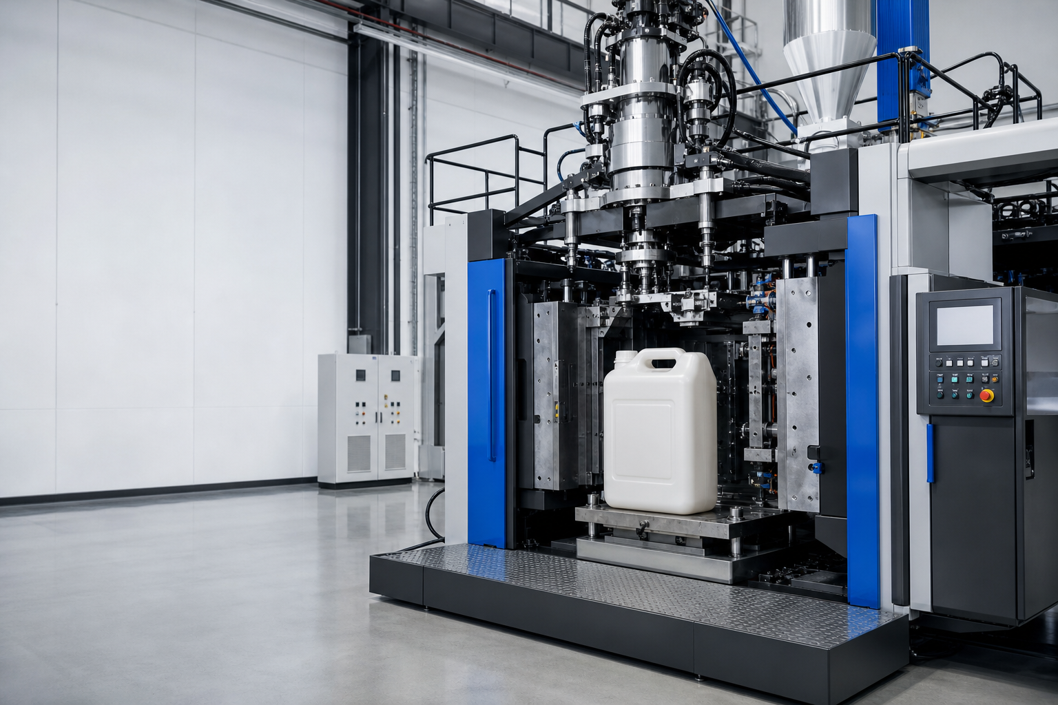Últimos blogs da empresa sobre How to Choose the Right Extrusion Blow Molding Machine for 20L–30L HDPE Jerry Cans