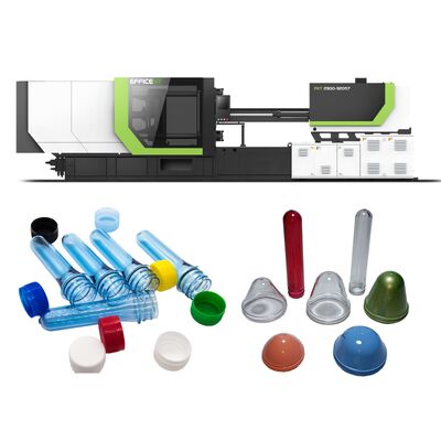 comprar Máquina de moldagem por injecção de preforma de PET com velocidade de parafuso de 1 a 180 rpm 200 toneladas Força de fixação e servomotor de economia de energia online manufacture
