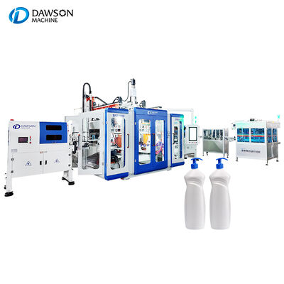comprar Máquina de moldagem por sopro e extrusão elétrica completa de estação dupla para frascos de detergente e shampoo de 1000ml com força de aperto 220KN online manufacture