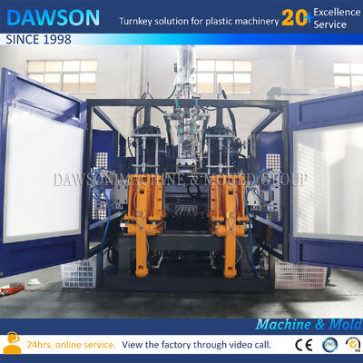 85mm Diâmetro de parafuso 110kN Força de aperto Plástico Hdpe Lavanderia garrafa detergente Fabricação de extrusão máquina de moldagem de sopro