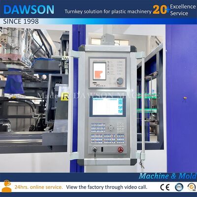 Máquina de Moldagem por Sopro de Plástico com 4 Zonas de Aquecimento e Parafuso para Fabricação de Garrafas de Jerrycan HDPE Força de Fechamento 270 KN Tecnologia