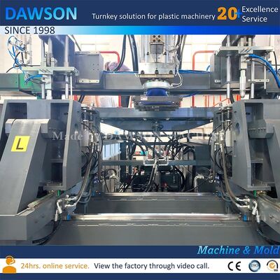 Máquina de Moldagem por Sopro de Plástico com 4 Zonas de Aquecimento e Parafuso para Fabricação de Garrafas de Jerrycan HDPE Força de Fechamento 270 KN Tecnologia