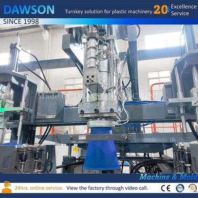 Máquina de Moldagem por Sopro de Plástico com 4 Zonas de Aquecimento e Parafuso para Fabricação de Garrafas de Jerrycan HDPE Força de Fechamento 270 KN Tecnologia