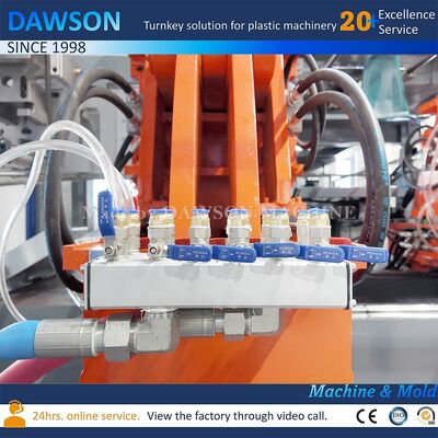 Máquina de moldagem por sopro de extrusão com produção de 130 Kg por hora para HDPE, para fabricação de plástico de alta velocidade de galão de 5L