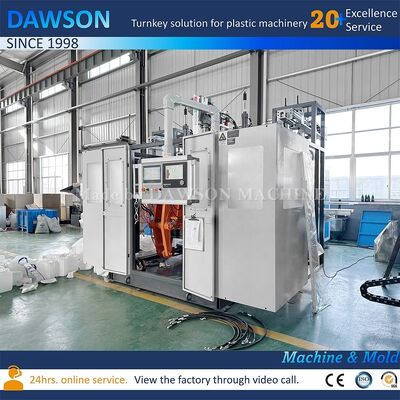 Máquina de Fabricação de Recipientes de Dupla Estação com Aquecimento por Parafuso de 13,8kw para Moldagem por Sopro e Extrusão de Garrafas Plásticas de PE para Pesticidas