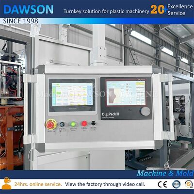 Máquina de Fabricação de Recipientes de Dupla Estação com Aquecimento por Parafuso de 13,8kw para Moldagem por Sopro e Extrusão de Garrafas Plásticas de PE para Pesticidas