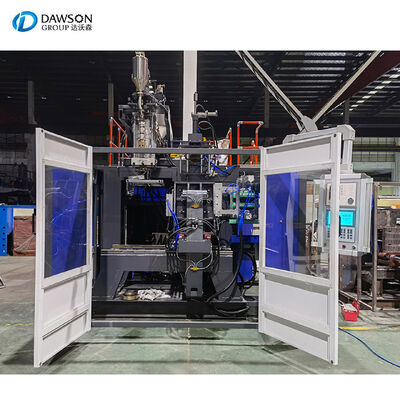 Máquina de moldagem por sopro de extrusão com saída de 130 kg por hora para garrafas empilháveis de 10L, 20L, 25L e 30L, galões de óleo lubrificante e óleo de palma