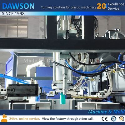 Máquina Automática de Moldagem por Sopro com Potência de Aquecimento da Cabeça de 8kw para Potes de Boca Larga de HDPE Resistentes a Produtos Químicos de 1L-5L