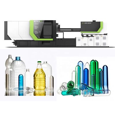 Máquina de moldagem por injecção de pré-forma PET de tipo servomotor com distância de barra de ligação de 630x600 mm e produção de alta velocidade de 64-72 cavidades