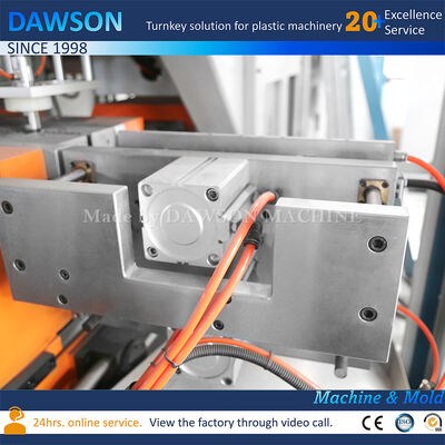 Máquina de moldagem por sopro de garrafas de detergente para a roupa Hdpe totalmente elétrica de 5L com três cabeças de moldagem por sopro e extrusão